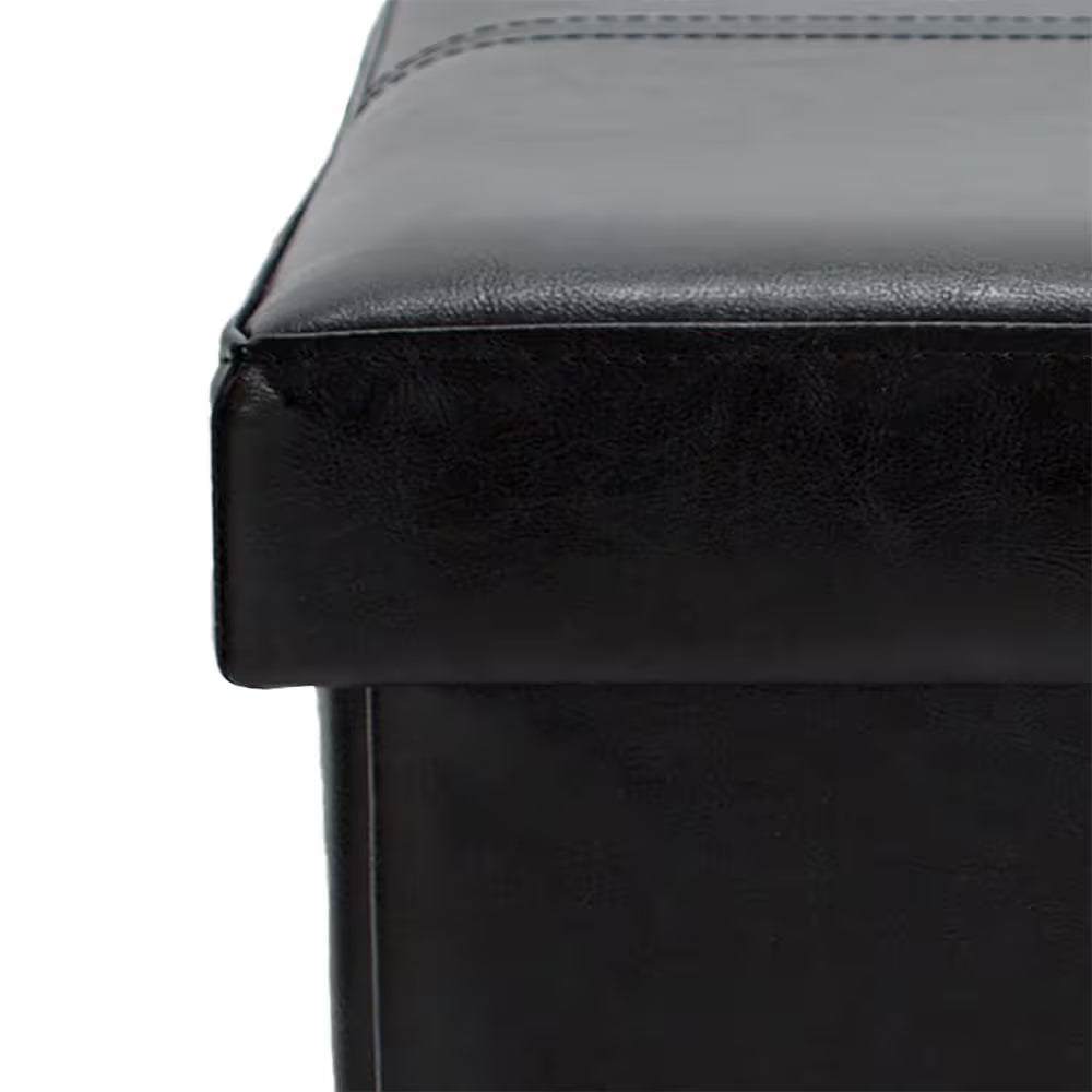 Black Storage Ottoman