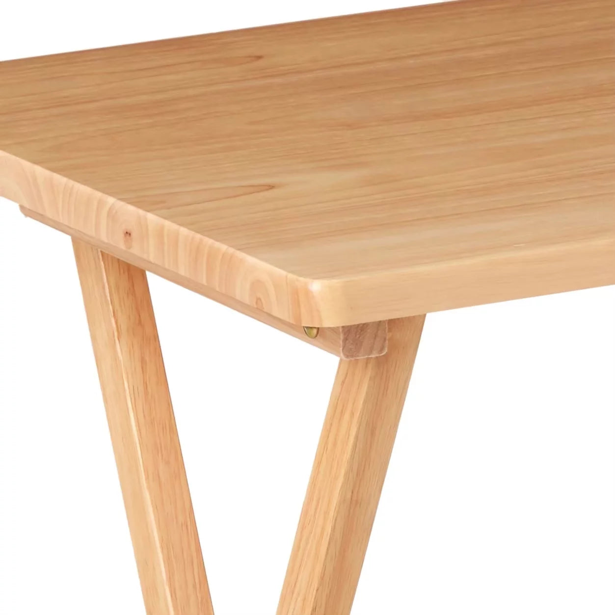 Indoor Single Folding TV Tray Table Set of 2 in Natural L19 X W15 X H26Inches.