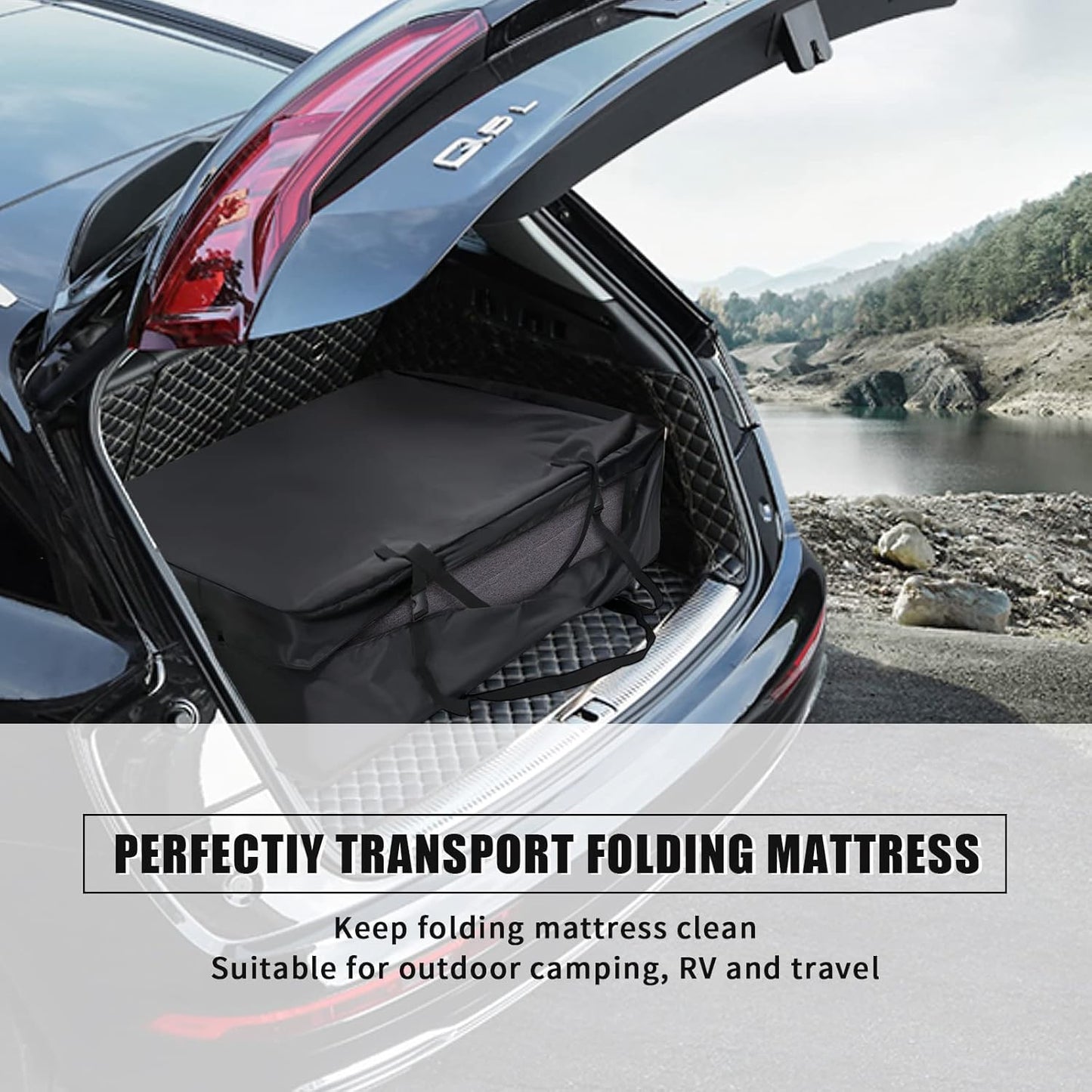 Folding Mattress Storage Bag, Carry Case for Tri Fold Mattress with Zipper, Foldable Memory Foam Mattress Carrying Case Fits 3-4 Inch Twin Trifold Mattress