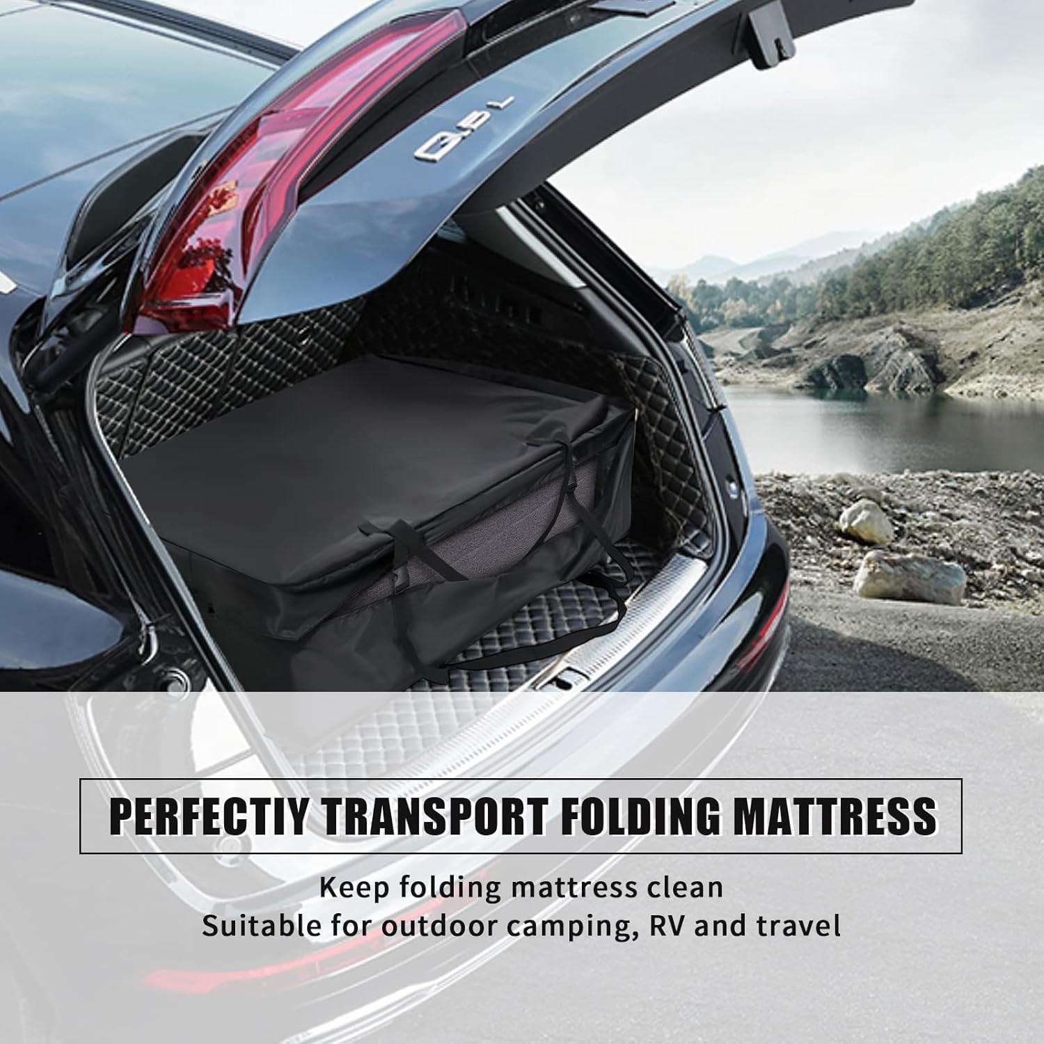 Folding Mattress Storage Bag, Carry Case for Tri Fold Mattress with Zipper, Foldable Memory Foam Mattress Carrying Case Fits 3-4 Inch Twin Trifold Mattress