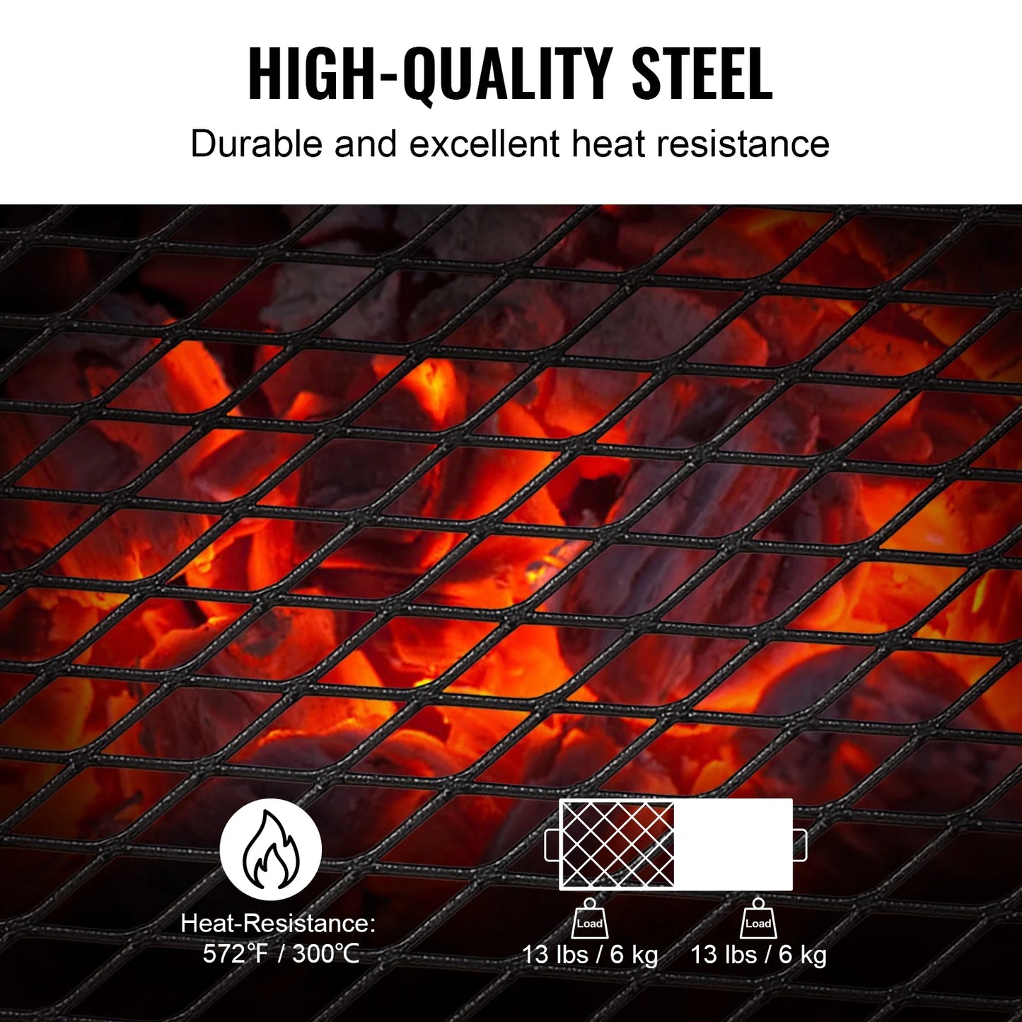 Folding Campfire Grill, Collapsible Outdoor Grill, Heavy Duty Steel Camp Fire Grill, 22.4" Compact Travel-Friendly Grates for Fire Pit, Camping Cookware with Stand and Transport Sack, BBQ Rack