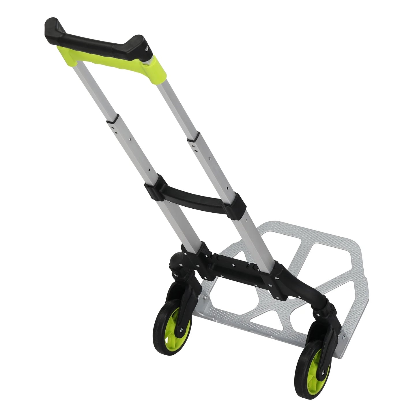 Portable Aluminum Hand Truck Dolly Luggage Trolley Cart W/Telescoping Handle, for Home, Auto, Office, Travel