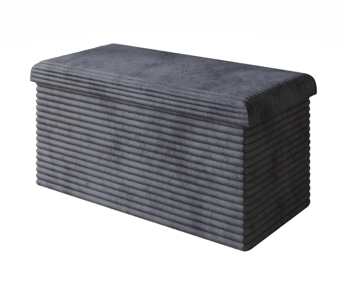 Florence Upholstered Folding Storage Bench for Adult, Grey