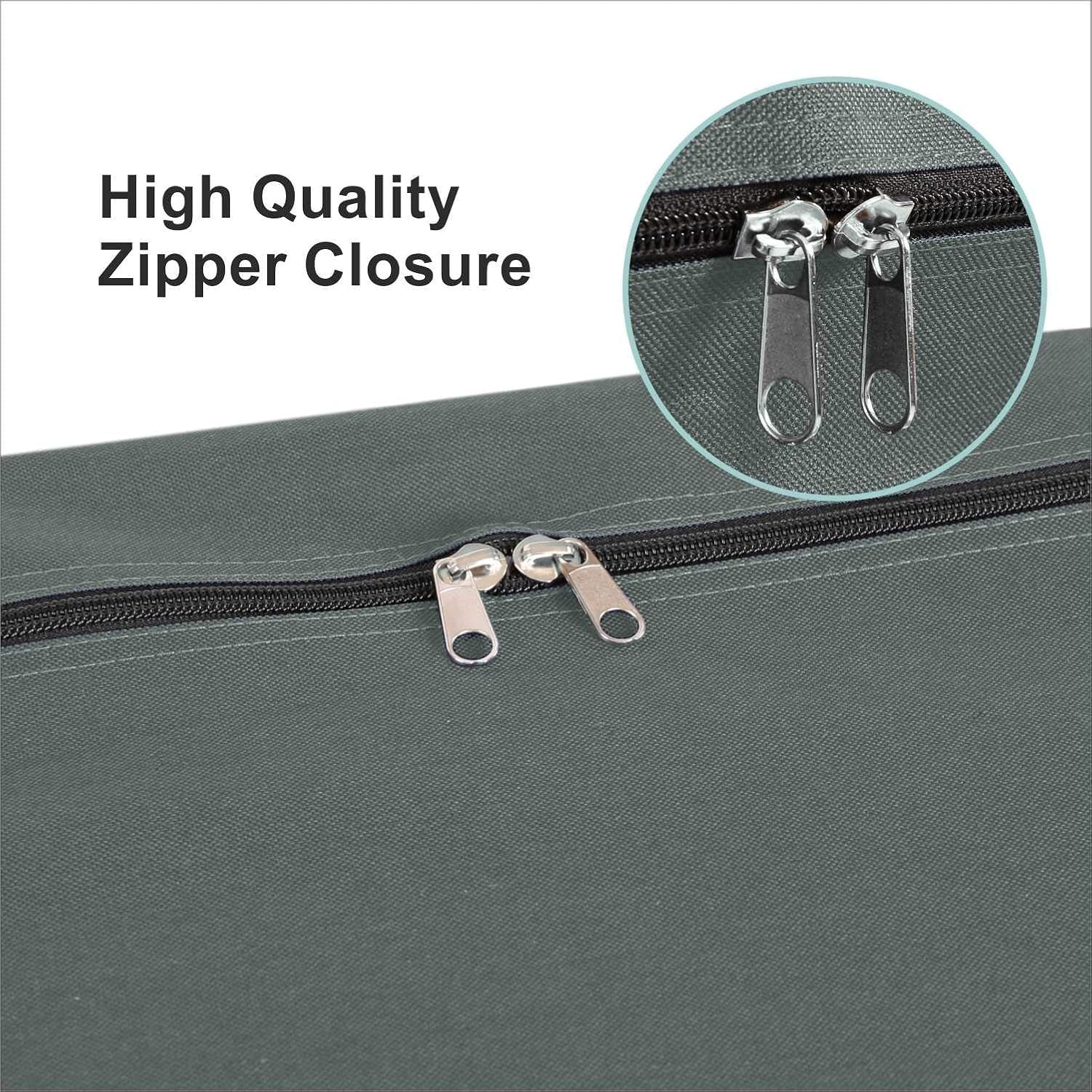 Folding Mattress Storage Bag - Durable Carry Case Fits for Tri-Fold up to 6 Inches Queen Mattress, Grey