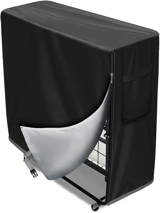 Universal Folding Bed Storage Cover for Twin Size Waterproof Rollaway Bed Cover Dustproof Guest Bed Protector with Zipper for Home Office Hospitality Indoor Outdoor Easy to on and Off