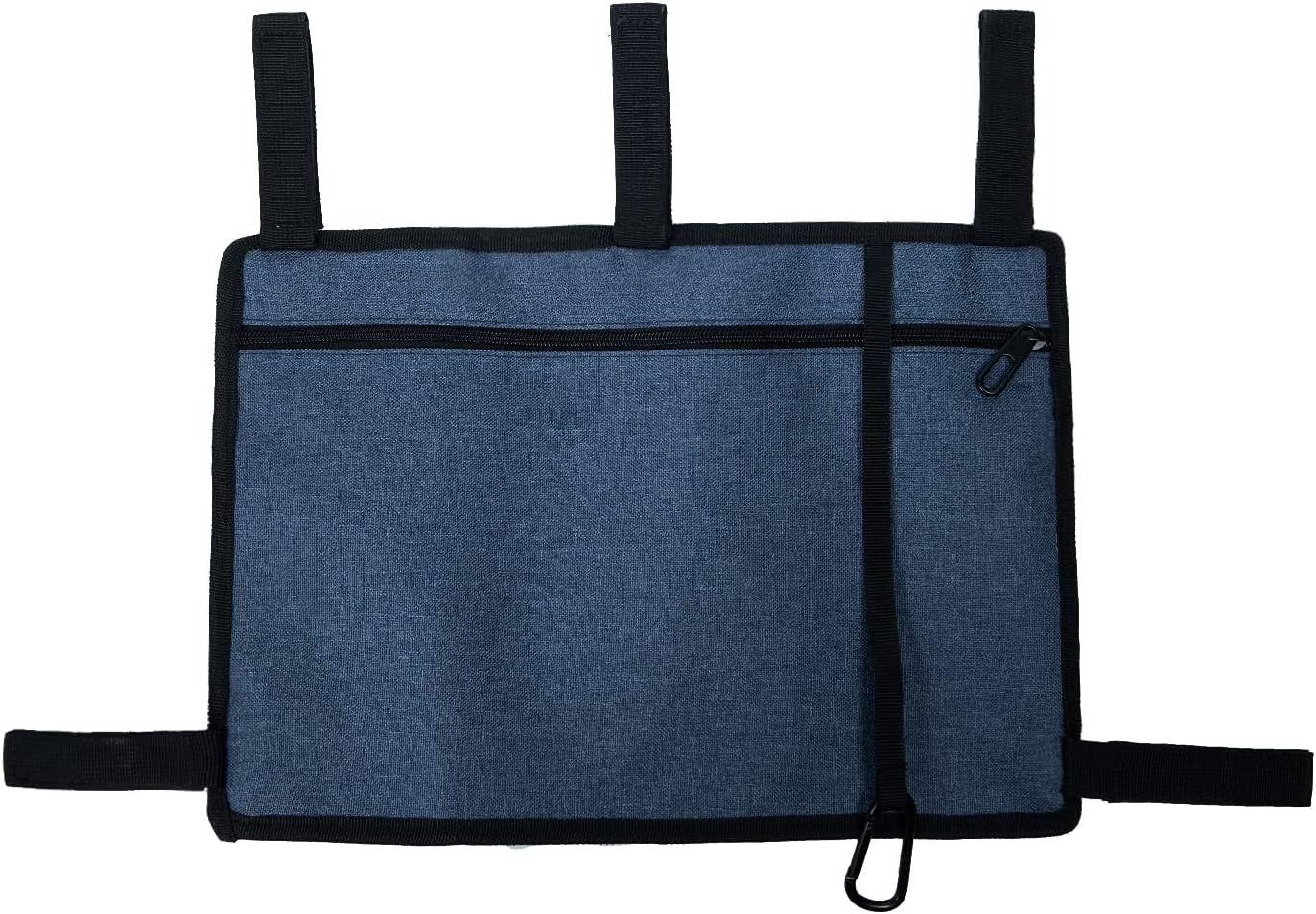 Walker Bag Pouch Basket with Cup Holder Armrest Attachments Hand Free Storage Bags Waterproof for Folding Rollator Accessories Suit for Elderly Seniors Handicap Disabled (Blue)