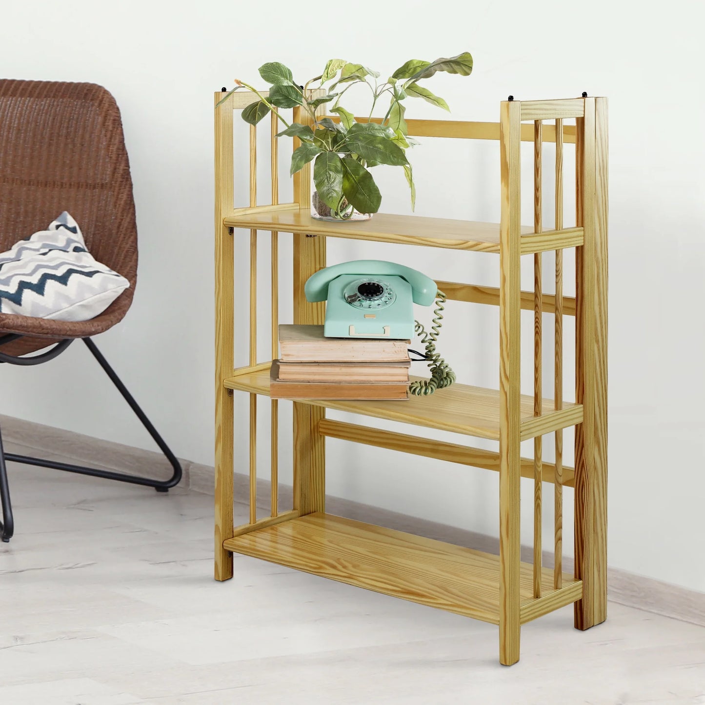 Yu Shan CO USA Ltd 330-20 3 Tier Folding Bookcase Natural