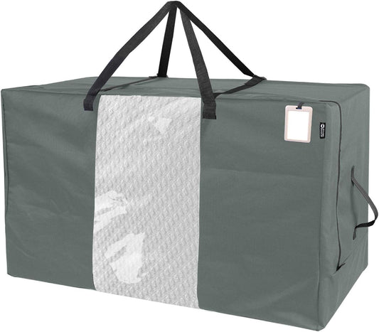 Folding Mattress Storage Bag - Durable Carry Case Fits for Tri-Fold up to 6 Inches Queen Mattress, Grey