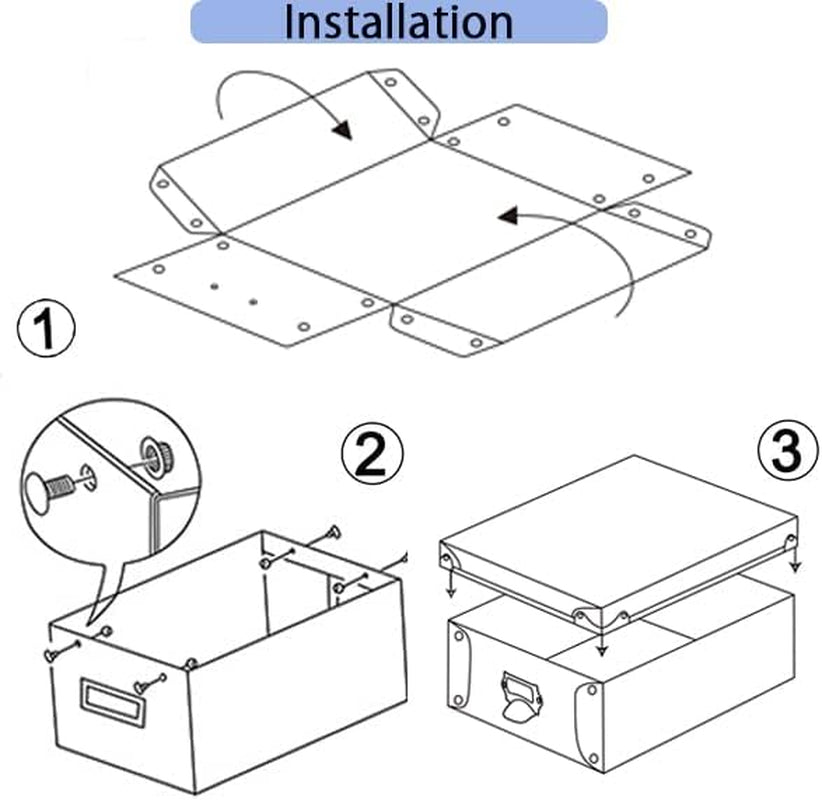 Foldable Storage Boxes with Lids 3 Pack Plastic Collapsible Storage Bins with Handles for Clothes, Cosmetic,Books
