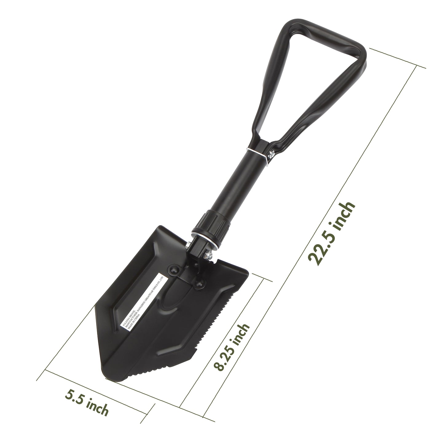 (4 Pack) Heavy Duty Steel Folding Shovel, Black, Model 4803