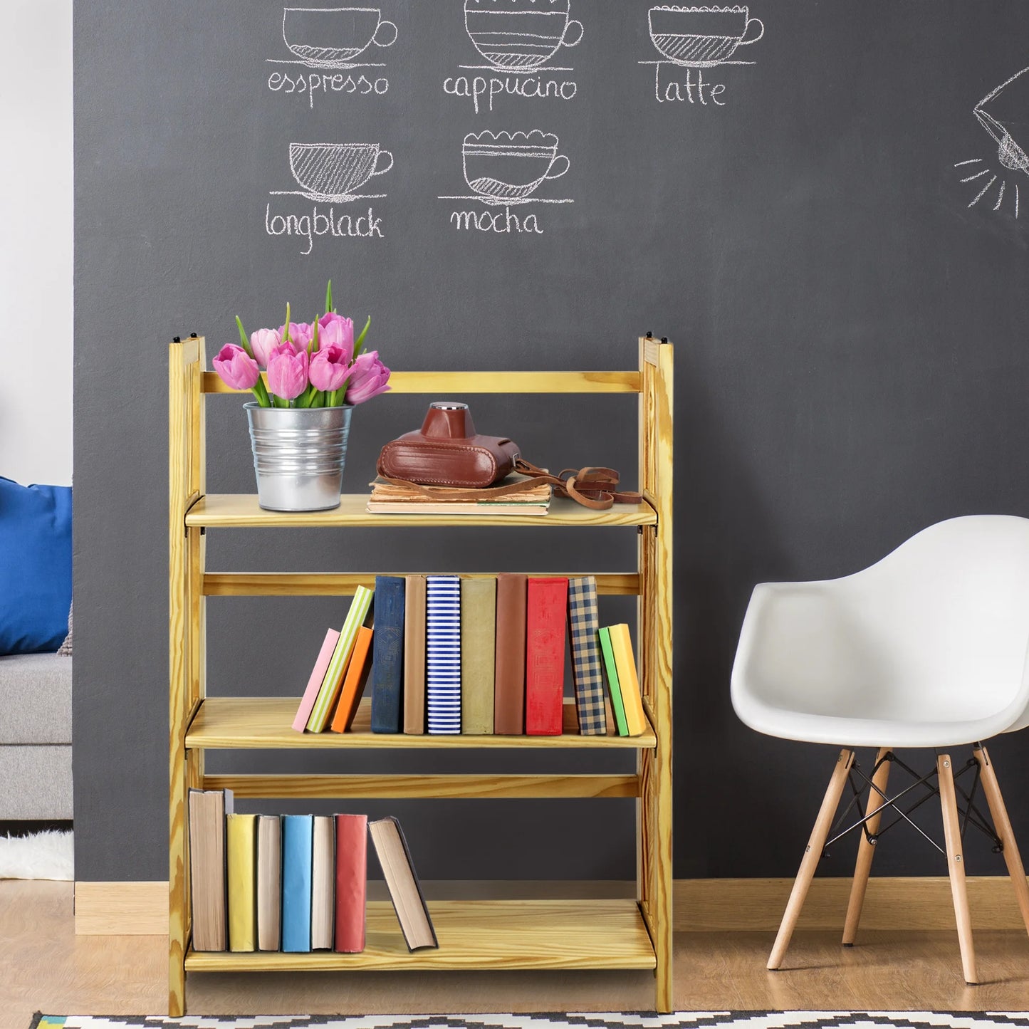 Yu Shan CO USA Ltd 330-20 3 Tier Folding Bookcase Natural