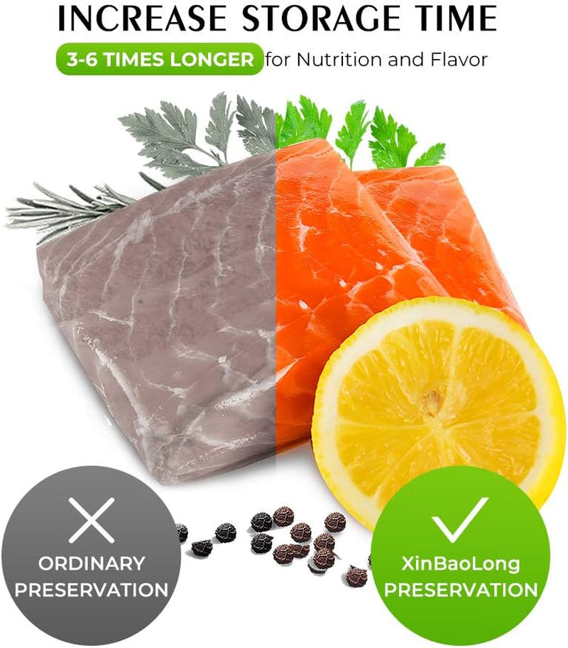 Vacuum Sealer Bags for Food,Seal a Meal Bags Rolls,8Inx50 Rolls 2 Pack,,Commercial Grade, Heavy Duty, BPA Free,Great for Vac Storage.Total 100 Feet!!!