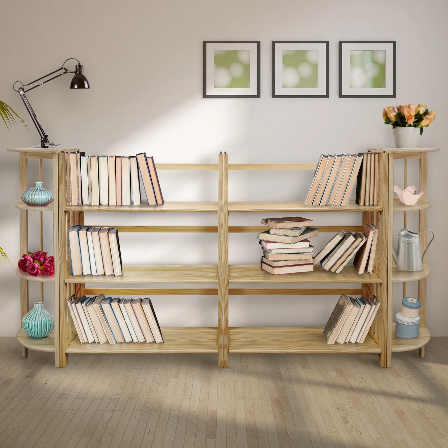 Yu Shan CO USA Ltd 330-20 3 Tier Folding Bookcase Natural