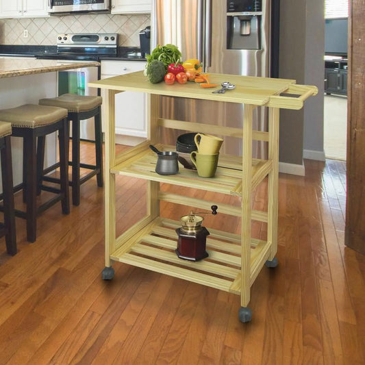 372-30 Trek Folding Kitchen Cart - Natural