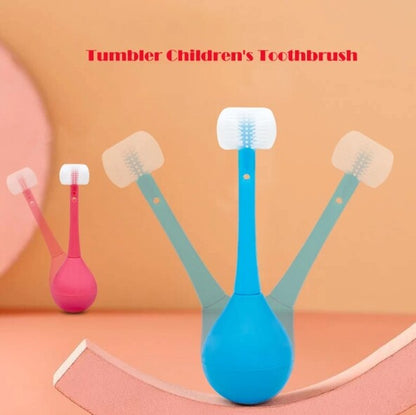 Three-Sided Toothbrush For Children 3d Silicone Soft Bristle Toothbrush