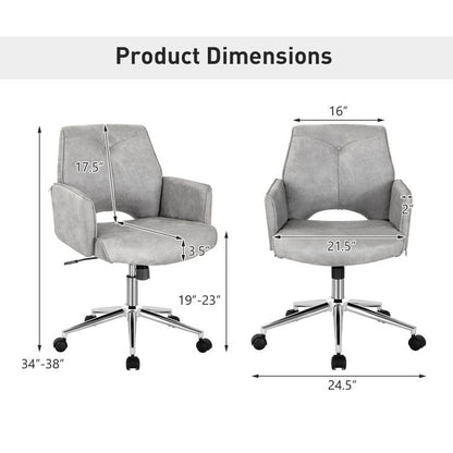 Adjustable Hollow Mid Back Leisure Office Chair with Armrest