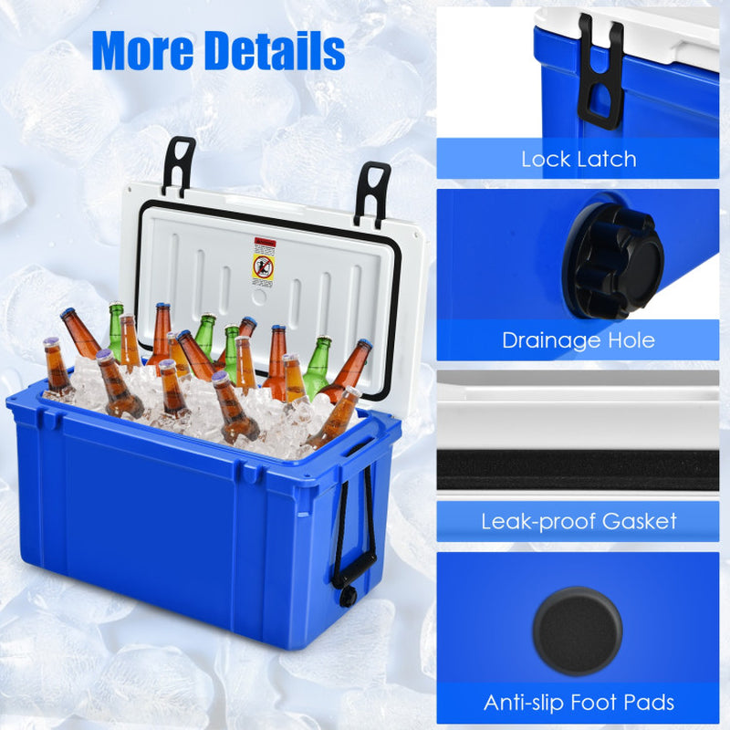 58 Quart Leak-Proof Portable Cooler Ice Box for Camping