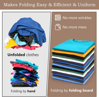 Shirt Folder V7 Metal for Wear Resistance Clothes Folding Board Storage Tshirt Folder Board Metal Edging and Joints Laundry Folding Board Black