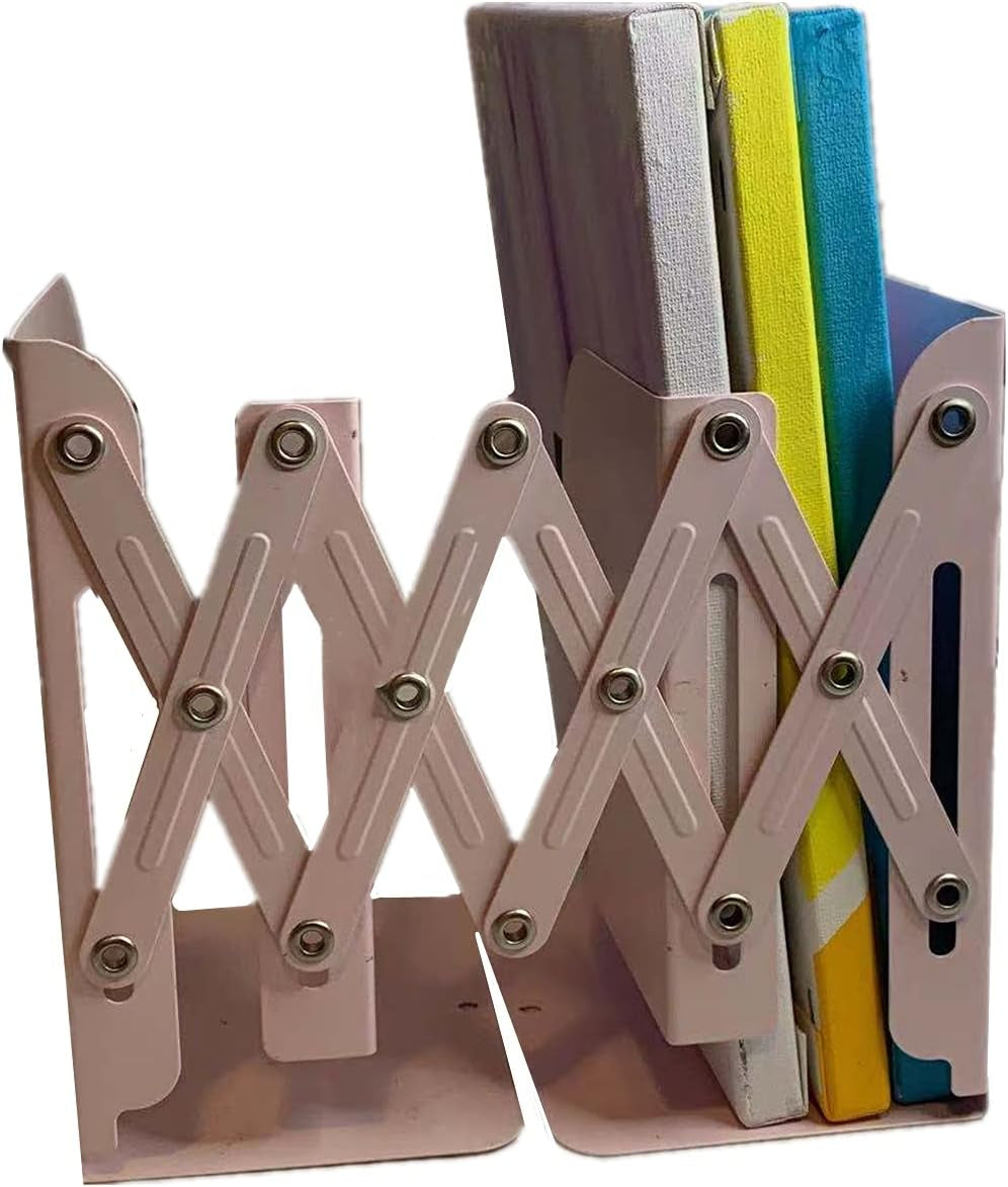 Telescopic Bookshelf Book Holders for Students to Use Simple Storage and Storage Bookshelves, High School Students Table Folding Bookends (Cat)