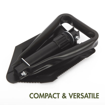(4 Pack)  Heavy Duty Steel Folding Shovel, Black, Model 4803