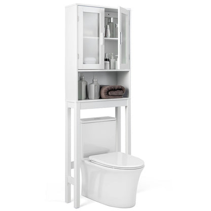 Over the Toilet Bathroom Storage Cabinet with Adjustable Shelf