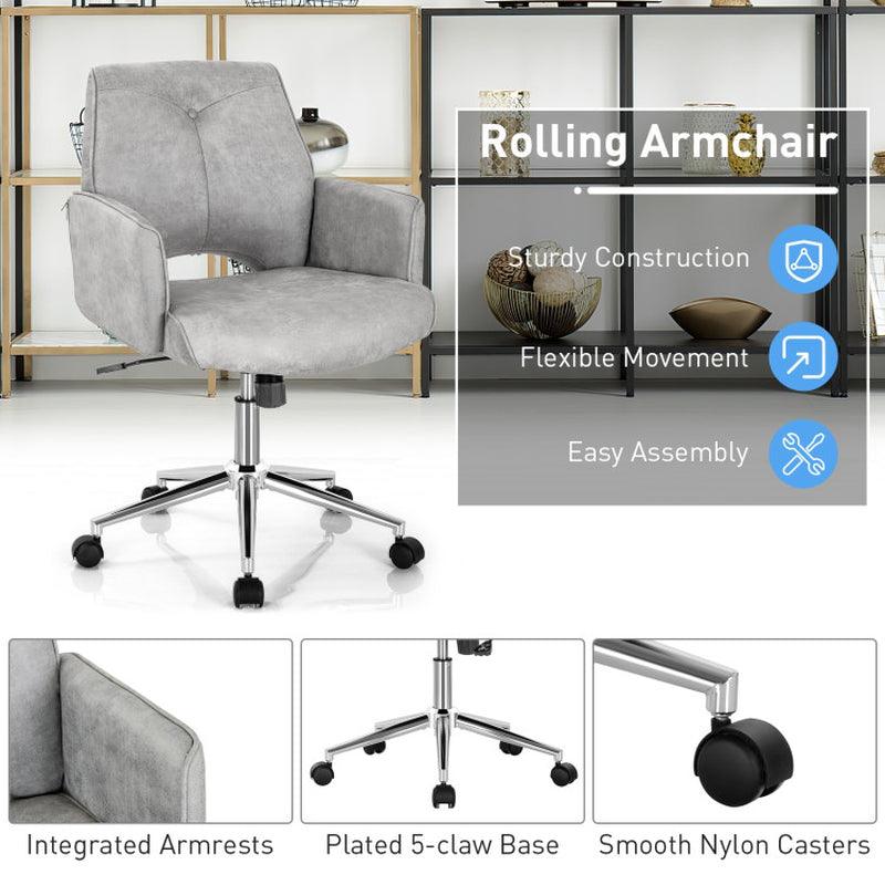 Adjustable Hollow Mid Back Leisure Office Chair with Armrest