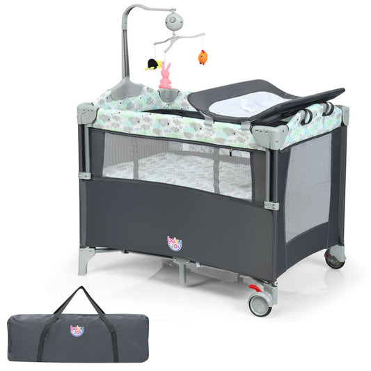 5-In-1 Portable Baby beside Bassinet with Diaper Changer