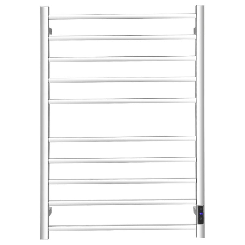 10 Bar Towel Warmer Wall Mounted Electric Heated Towel Rack with Built-In Timer