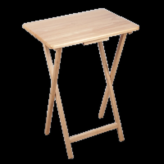 Indoor Single Folding TV Tray Table Set of 2 in Natural L19 X W15 X H26Inches.