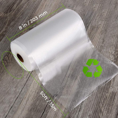 Vacuum Sealer Bags for Food，Seal a Meal Bags Rolls，8Inx50 Rolls 2 Pack，，Commercial Grade, Heavy Duty, BPA Free,Great for Vac Storage.Total 100 Feet!!!