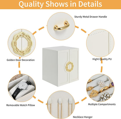 Jewelry Box Jewelry Organizer for Women Girls,5-Layer Jewelry Display Storage Case for Earring Necklace Bracelets Rings Watches Jewelry Holder