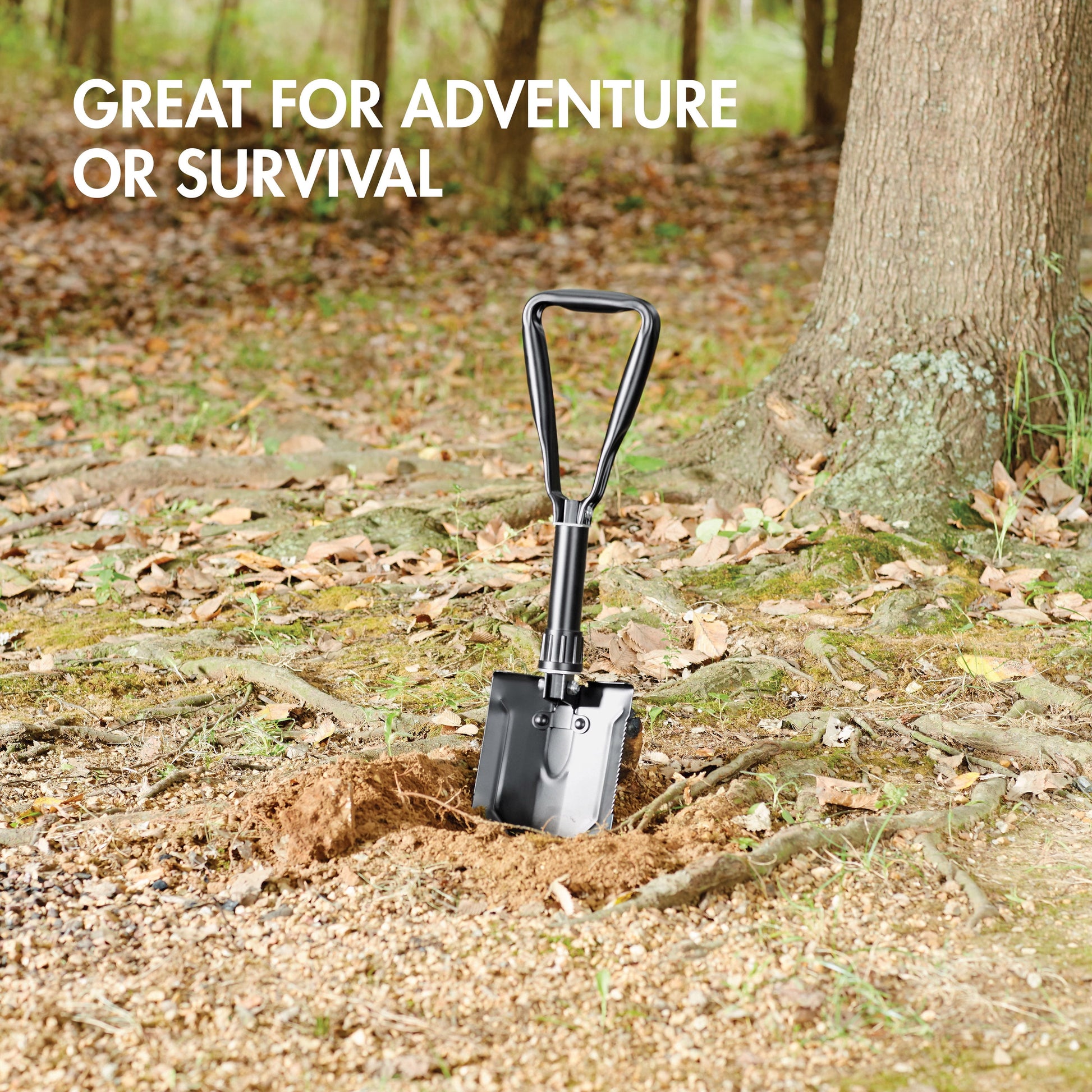 (4 Pack)  Heavy Duty Steel Folding Shovel, Black, Model 4803