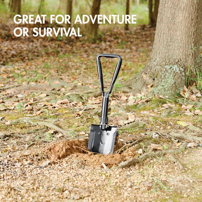 (4 Pack)  Heavy Duty Steel Folding Shovel, Black, Model 4803