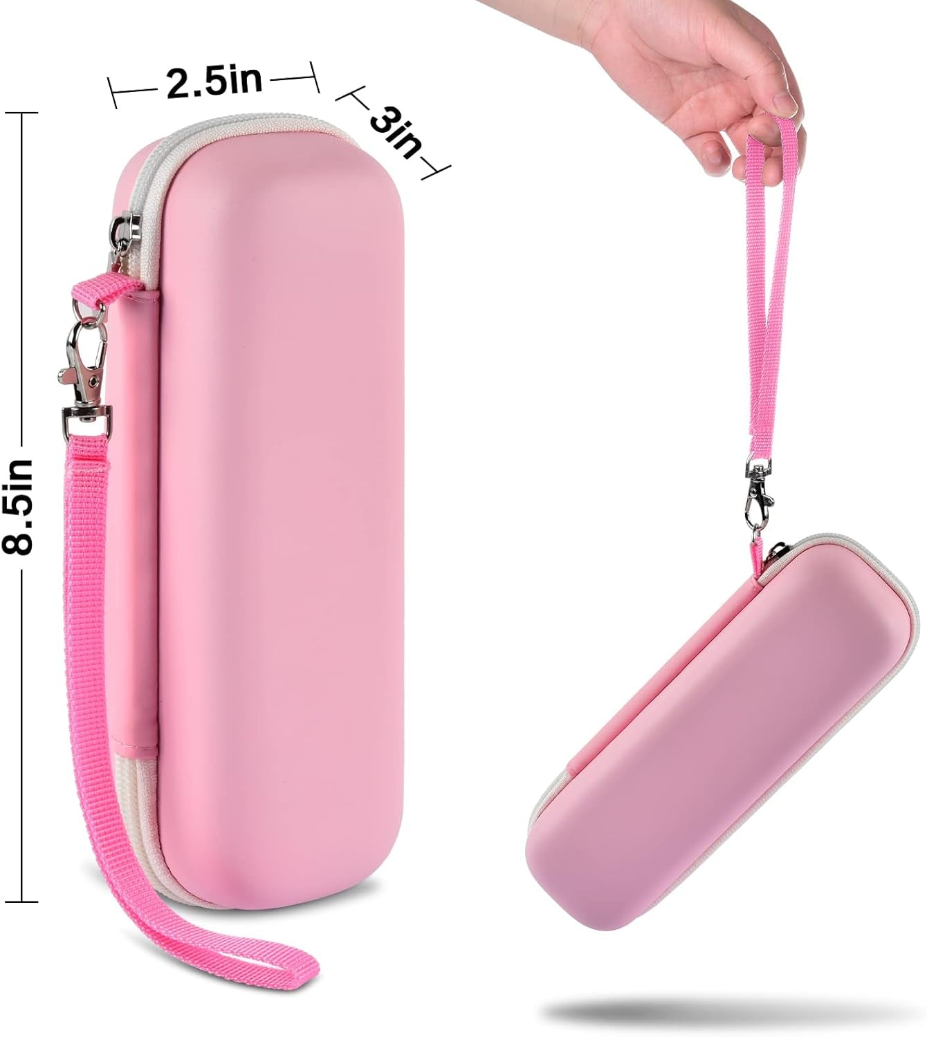Toothbrush Travel Case Compatible with Oral-B Pro 1000 2000 3000 3500 5000 7500/ for Philips Sonicare Protectiveclean 4100 6100 5100 6500 7500 Rechargeable Electric Toothbrush (Box Only) -Pink