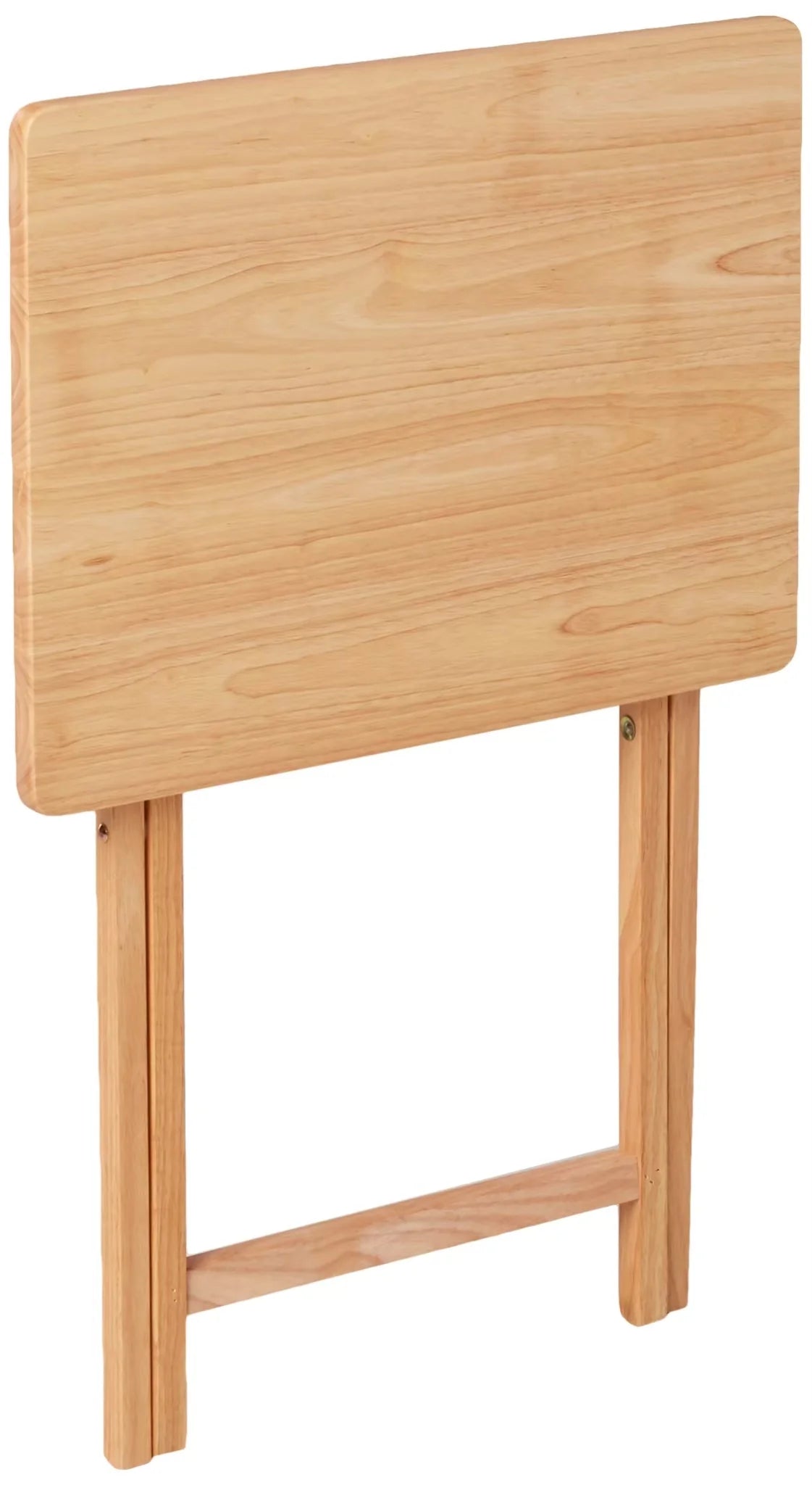 Indoor Single Folding TV Tray Table Set of 2 in Natural L19 X W15 X H26Inches.