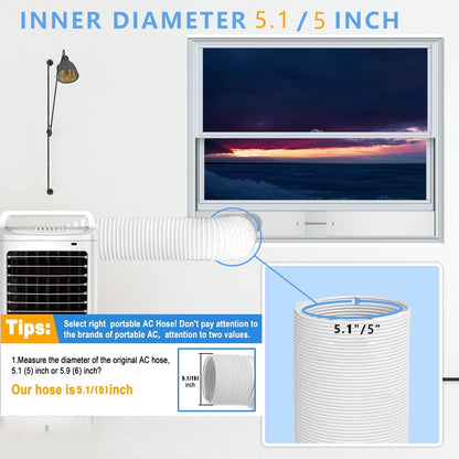 Portable Air Conditioner Hose 5" Diameter Portable Exhaust Vent for Portable Ne