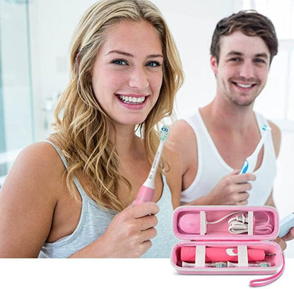 Toothbrush Travel Case Compatible with Oral-B Pro 1000 2000 3000 3500 5000 7500/ for Philips Sonicare Protectiveclean 4100 6100 5100 6500 7500 Rechargeable Electric Toothbrush (Box Only) -Pink