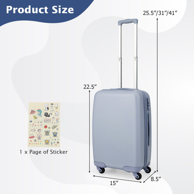 Hardside Luggage with Spinner Wheels with TSA Lock and Height Adjustable Handle