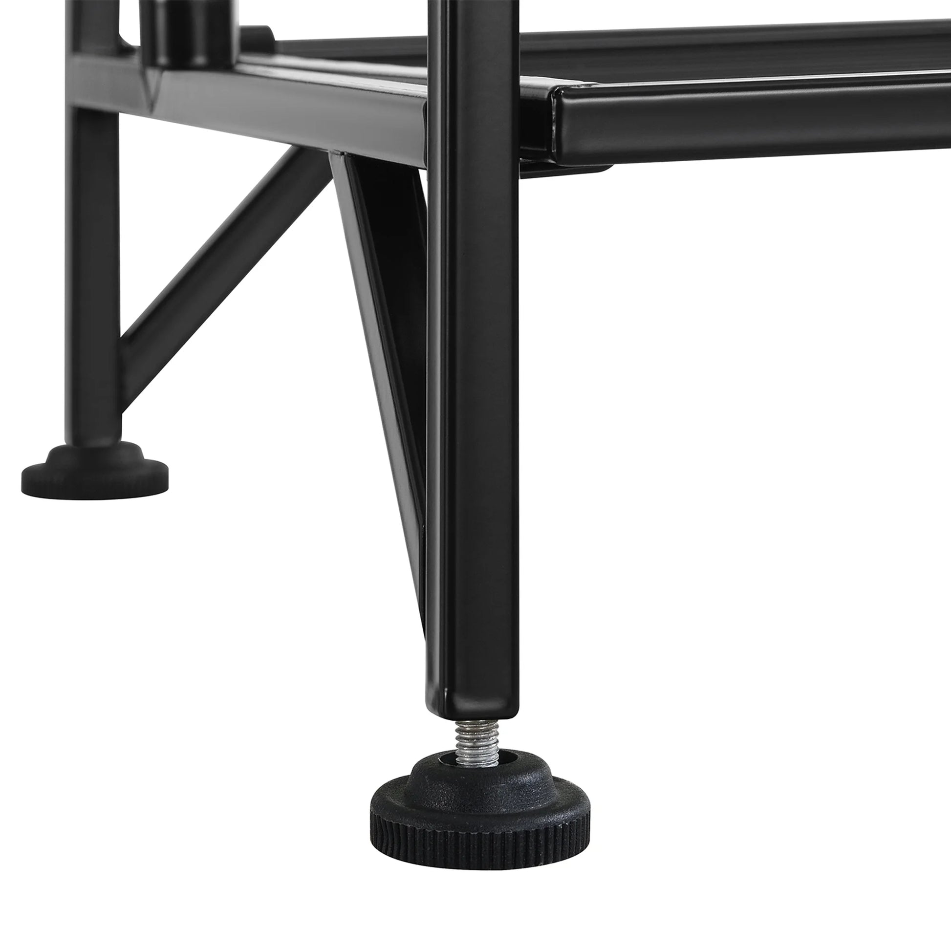 Xtra Storage 2 Tier Folding Metal Shelf, Black