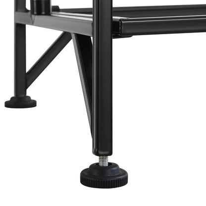 Xtra Storage 2 Tier Folding Metal Shelf, Black