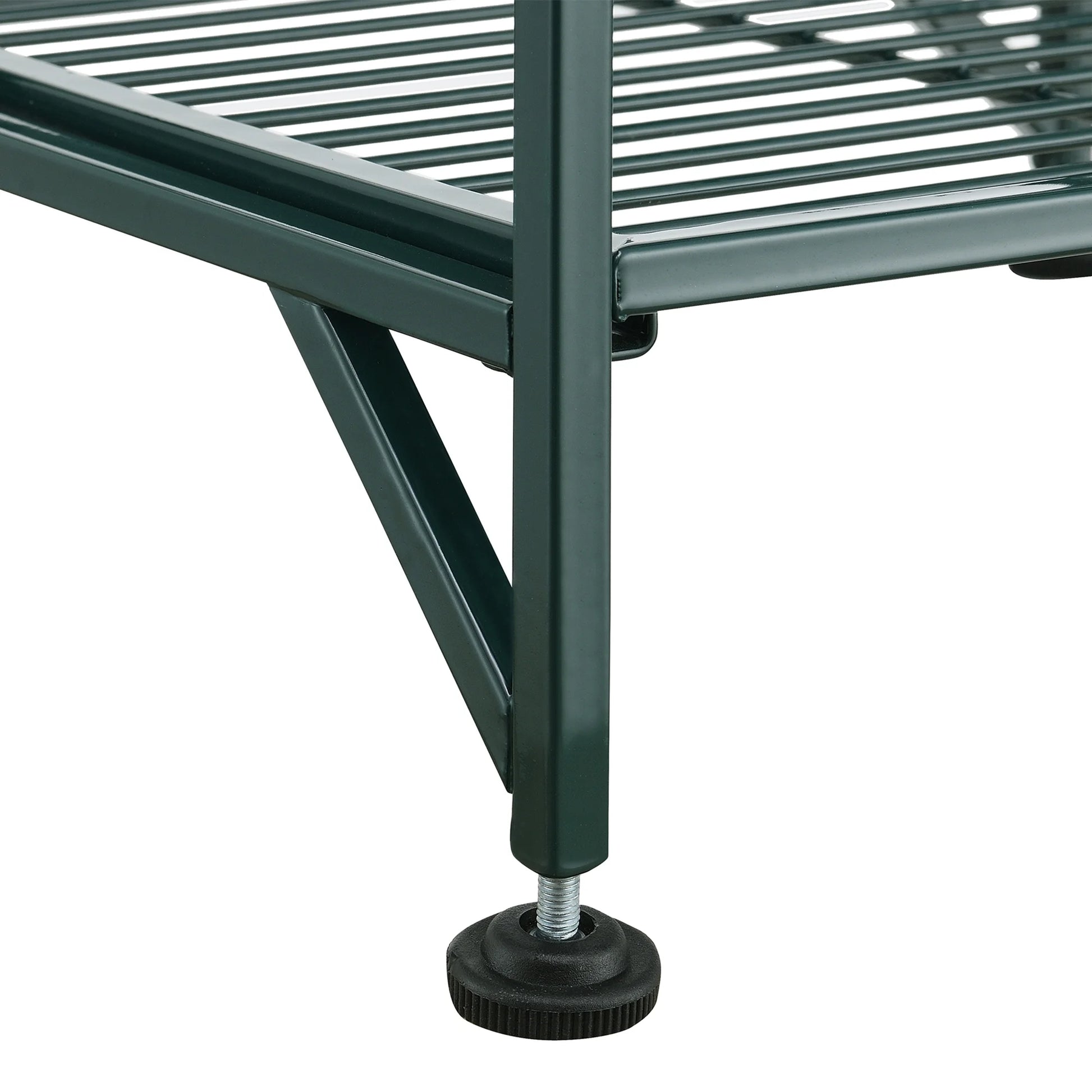 Xtra Storage 3 Tier Wide Folding Metal Shelf, Forest Green
