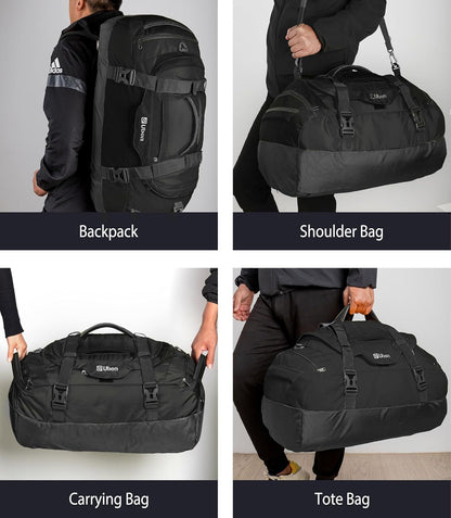 Large Duffel Bag Weekender Bags with Shoe Compartments 4-Way Sports Gym Backpack with Padded Straps Camping Traveling Duffle Bag
