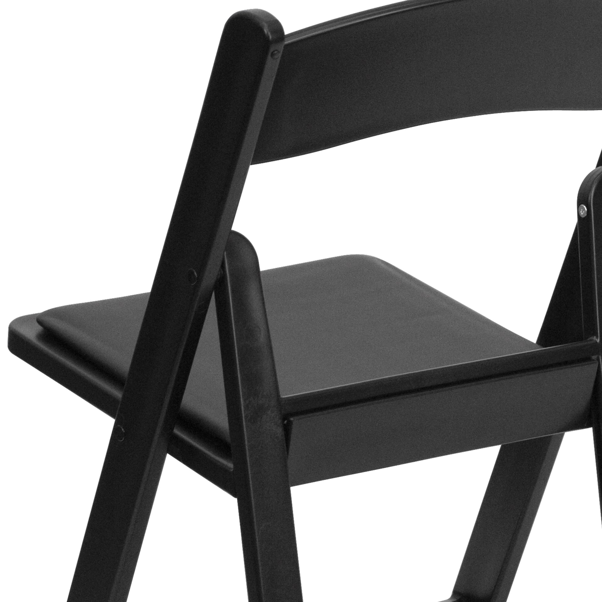 Hercules Folding Chair - Black Resin – 800LB Weight Capacity Comfortable Event Chair - Light Weight Folding Chair
