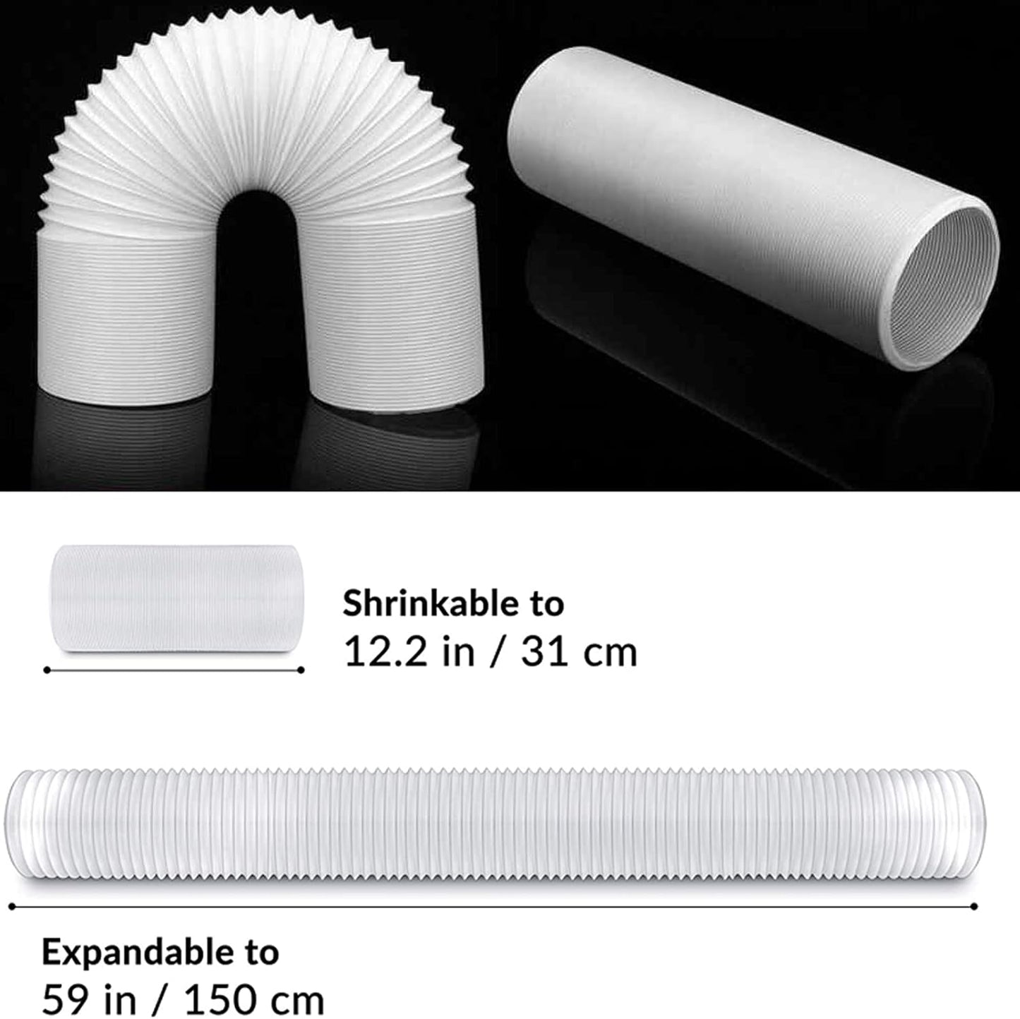 Portable Air Conditioner Hose 5" Diameter Portable Exhaust Vent for Portable Ne