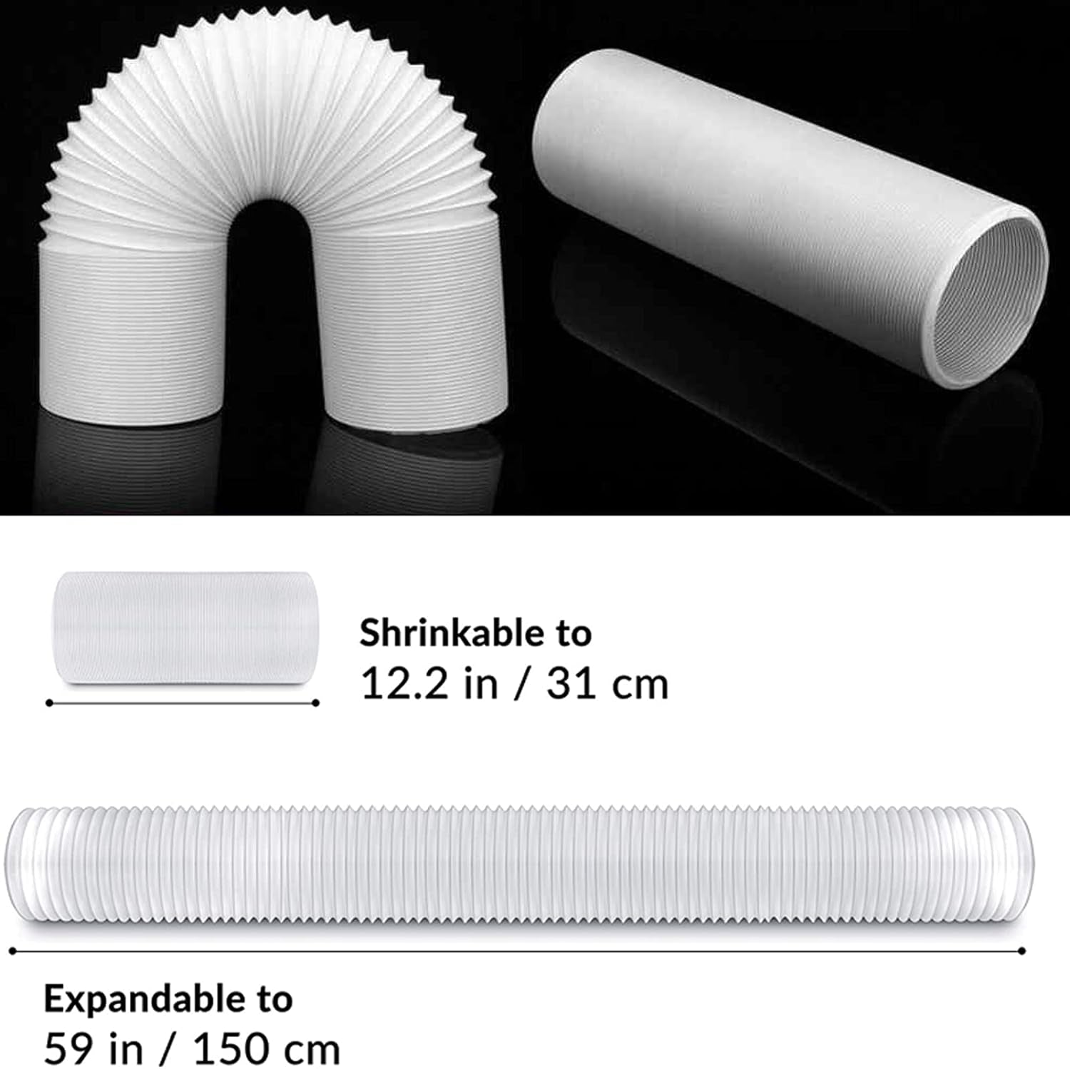 Portable Air Conditioner Hose 5" Diameter Portable Exhaust Vent for Portable Ne