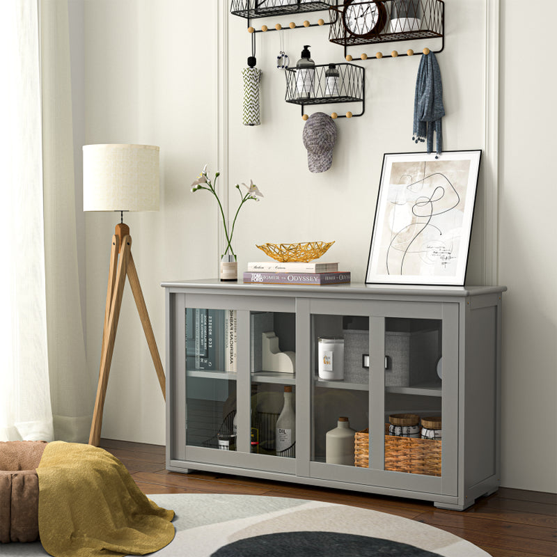 Sideboard Buffet Cupboard Storage Cabinet with Sliding Door