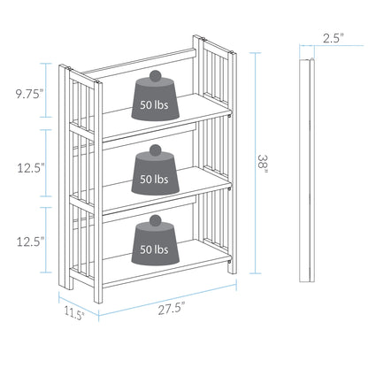 Yu Shan CO USA Ltd 330-20 3 Tier Folding Bookcase Natural