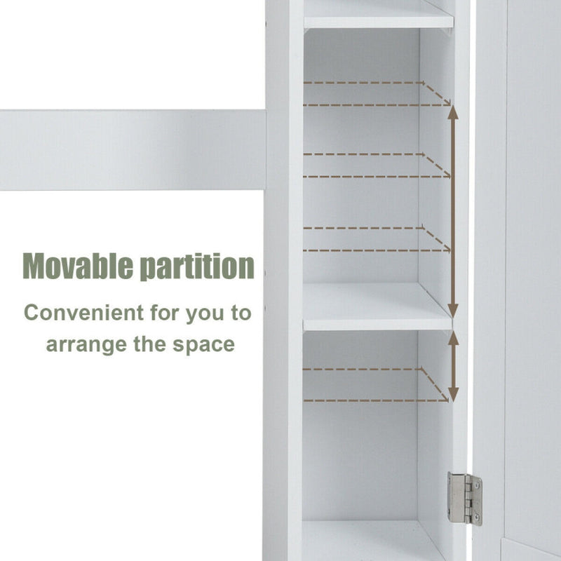 Over the Toilet Storage Cabinet with 2 Cabinets and Adjustable Shelves