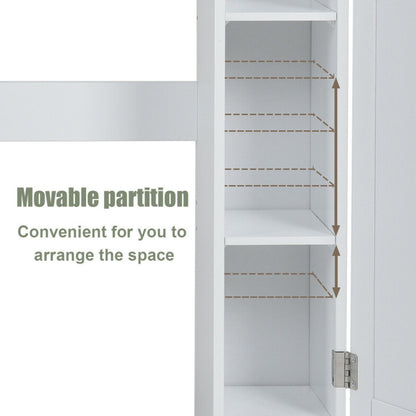 Over the Toilet Storage Cabinet with 2 Cabinets and Adjustable Shelves