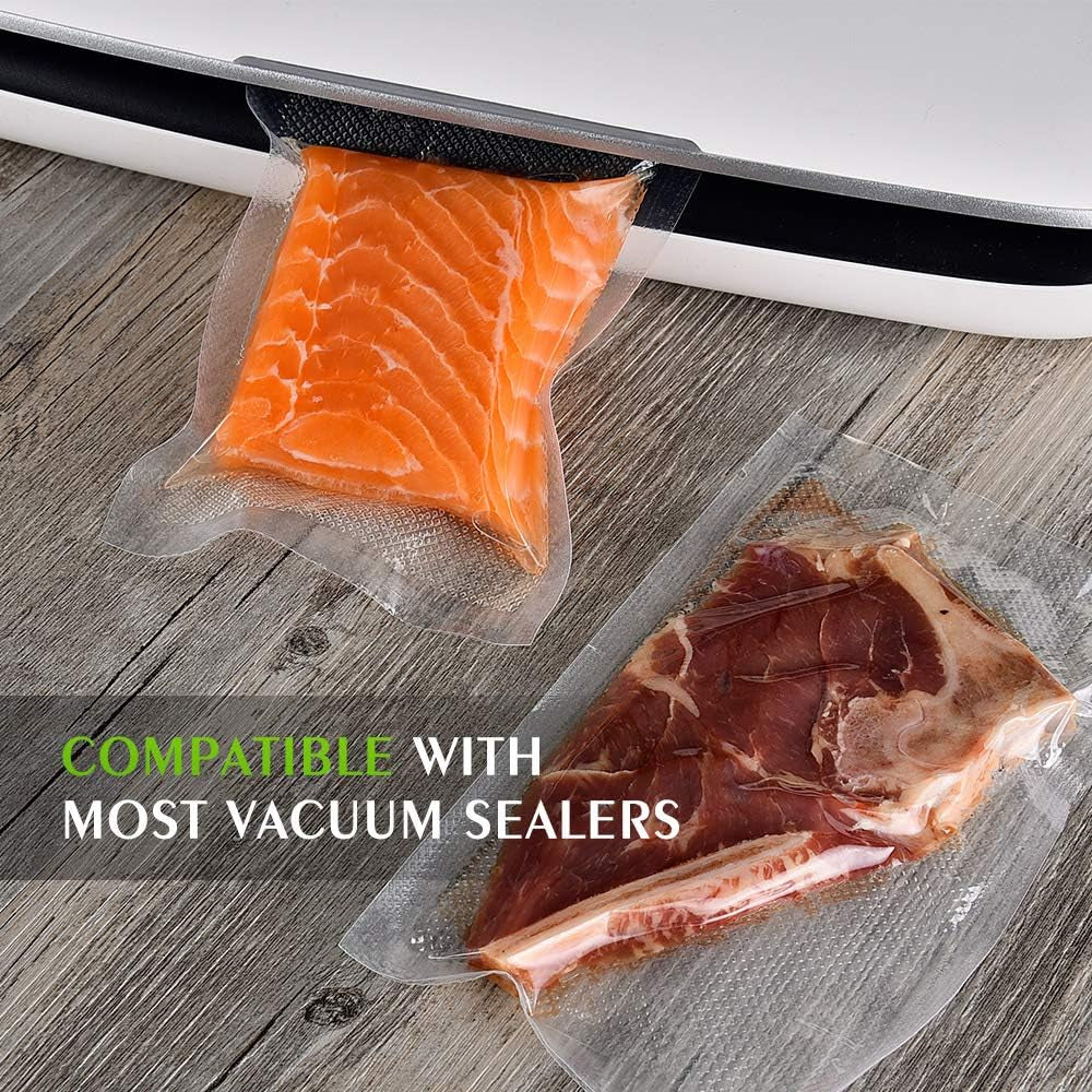 Vacuum Sealer Bags for Food，Seal a Meal Bags Rolls，8Inx50 Rolls 2 Pack，，Commercial Grade, Heavy Duty, BPA Free,Great for Vac Storage.Total 100 Feet!!!